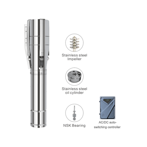 Bürstenlose 4- und 6-Zoll-AC/DC-Hybrid-Solar-Tauchbohrlochpumpe
